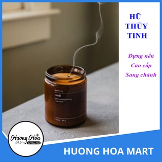 Hũ Thủy Tinh ⚡ĐỰNG NẾN, CAO CẤP, MÀU NÂU CÁNH GIÁN,  100g