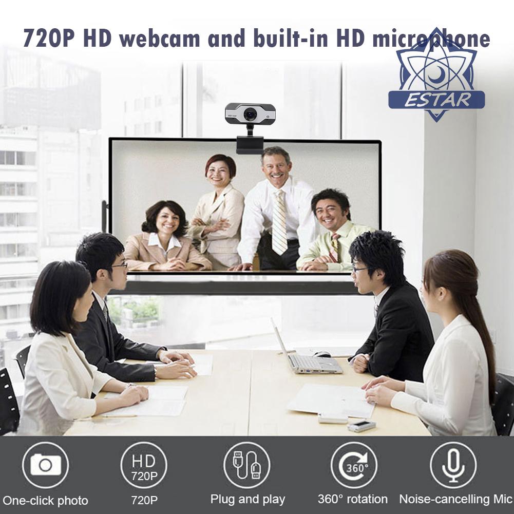 Webcam 720p Hd Có Micro Xoay 360 Độ Cho Laptop Pc