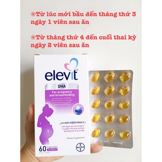 VIÊN UỐNG BỔ SUNG DHA ELEVIT ÚC 60 VIÊN DATE 03/2022
