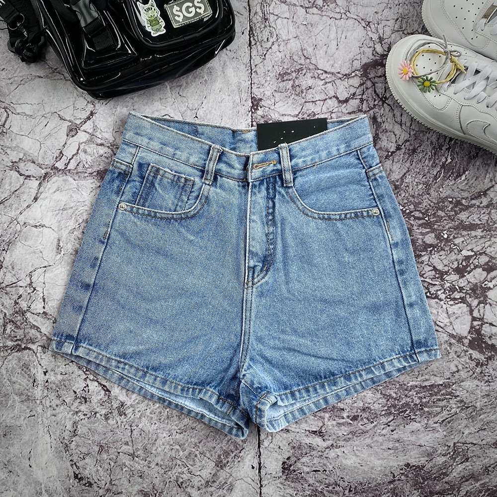 Quần Jean Short Nữ Basic Lưng Cao, Phong Cách Trẻ Trung, Năng Động, Với 3 Màu Cơ Bản Phong Cách Hàn Quốc | BigBuy360 - bigbuy360.vn