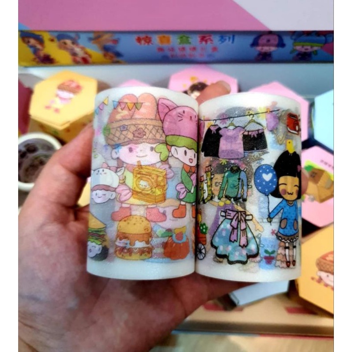 Sticker cuộn/ washi tape  khổng lồ 7cm- giao mẫu ngẫu nhiên