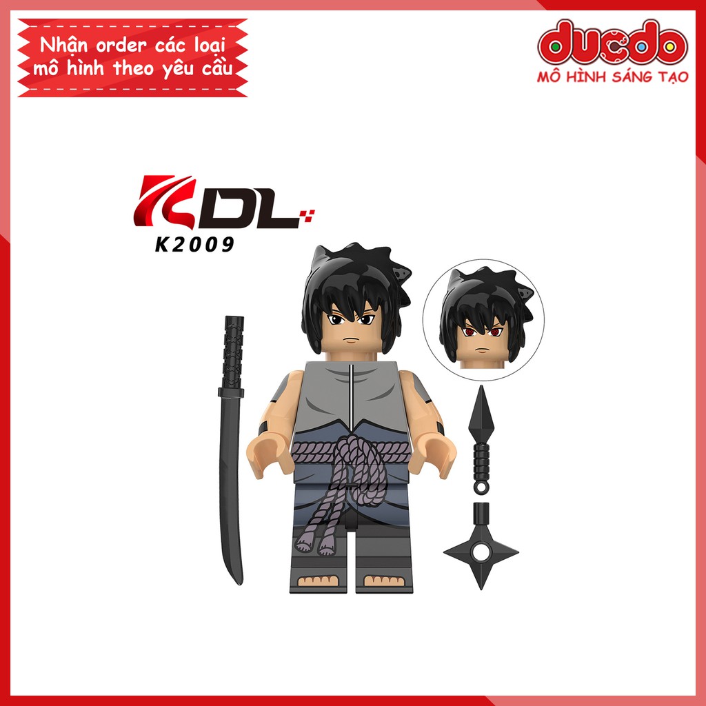 Minifigures các nhân vật Uchiha Sasuke trong Naruto - Đồ chơi Lắp ghép Xếp hình Mô hình Mini KDL802