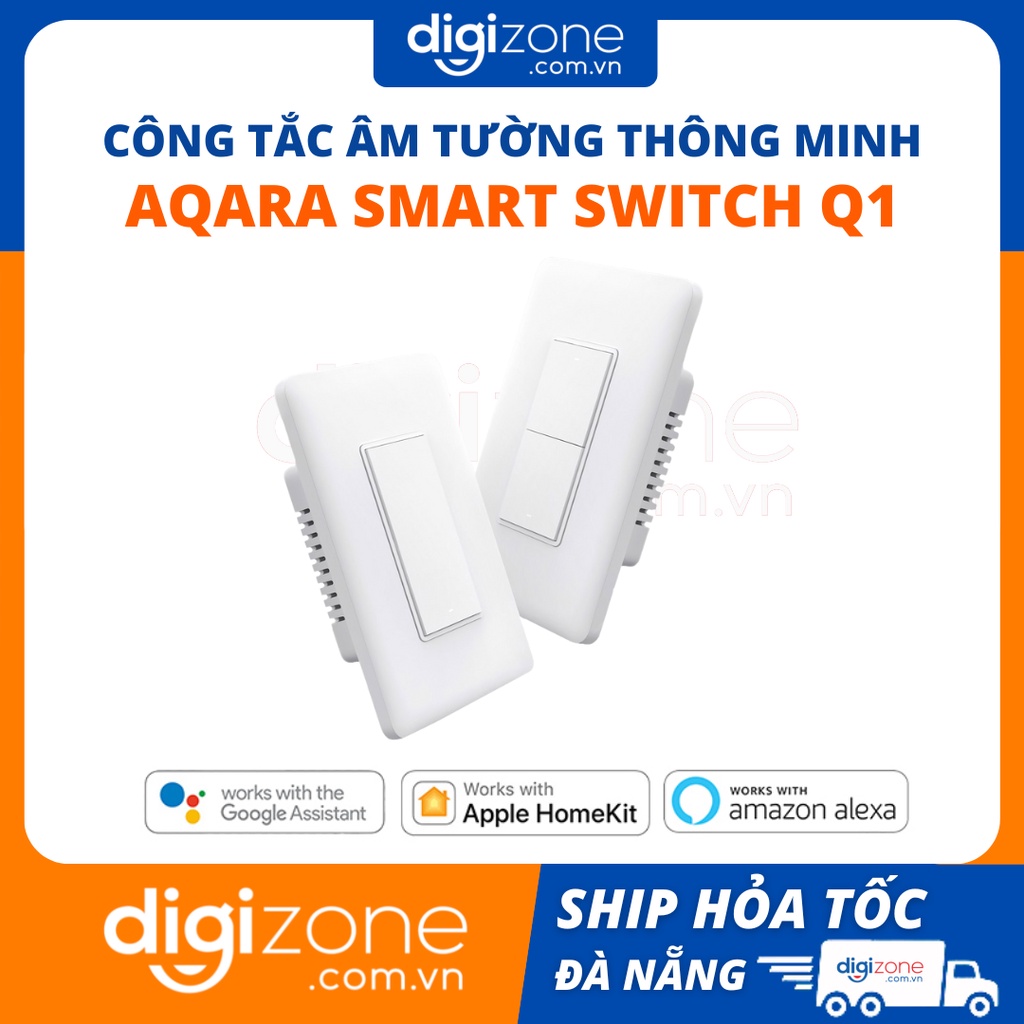 Công tắc âm tường thông minh Aqara Smart Switch Q1 chuẩn Mỹ, bản quốc tế, hàng chính hãng, tương thích Homekit