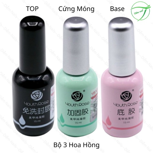 Sơn Gel Hoa Hồng (Base-Top-Cứng Móng) (Hàng Loại 1)