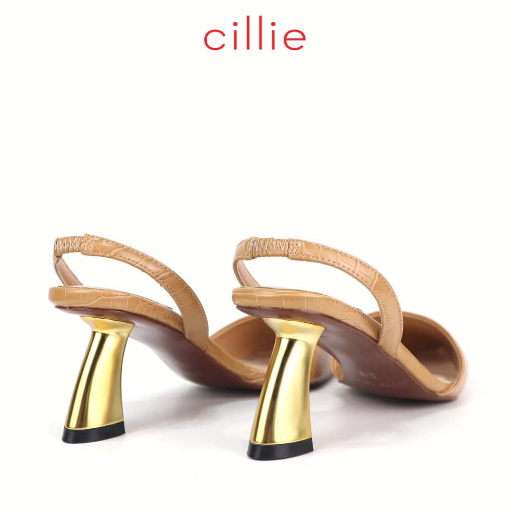 Giày cao gót nữ Cillie bít mũi hở hậu cao 6cm 1207