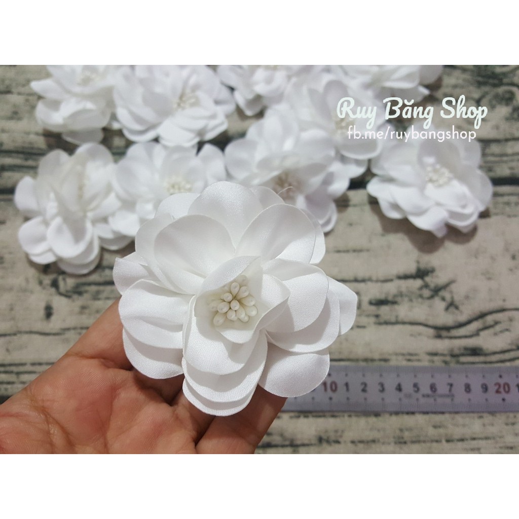 HOA PHI LỤA CÓ NHUỴ 7cm