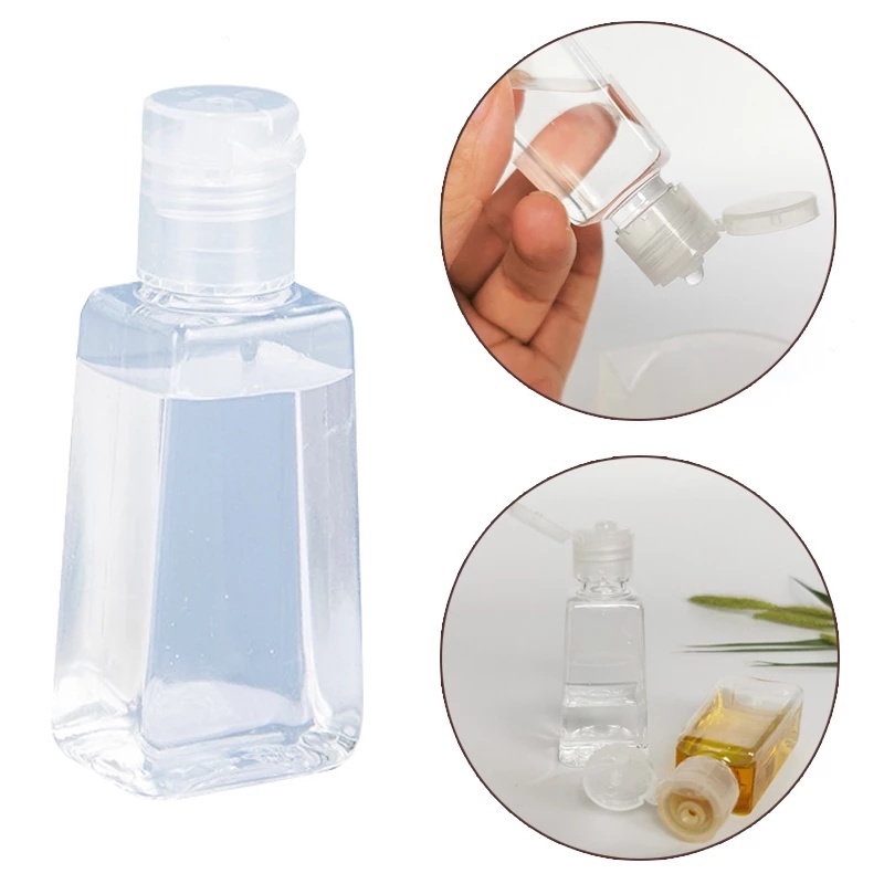 Chai Nhựa Rỗng Trong Suốt Hình Thang Dung Tích 30ml / 60ml Đựng Nước Rửa Tay Tiện Dụng
