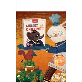 (Có ảnh thật) Bộ xếp hình 528 mảnh Mẫu Bữa Tiệc  Trong Rừng Sâu chính hãng Mideer Sunset Carnival