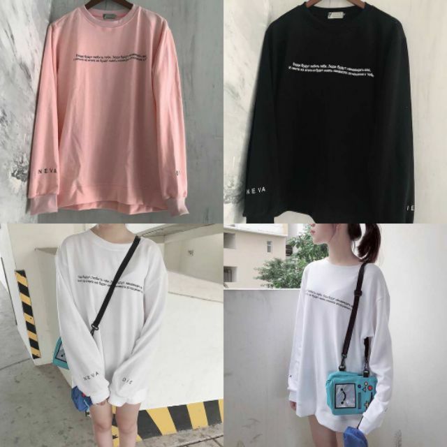 Áo Sweater hình Thêu chất thun (ảnh thật)