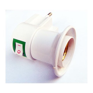 Đui/ Đuôi đèn E27 đuôi xoáy 27mm liền công tắc thông dụng LH-HB-W 2 màu