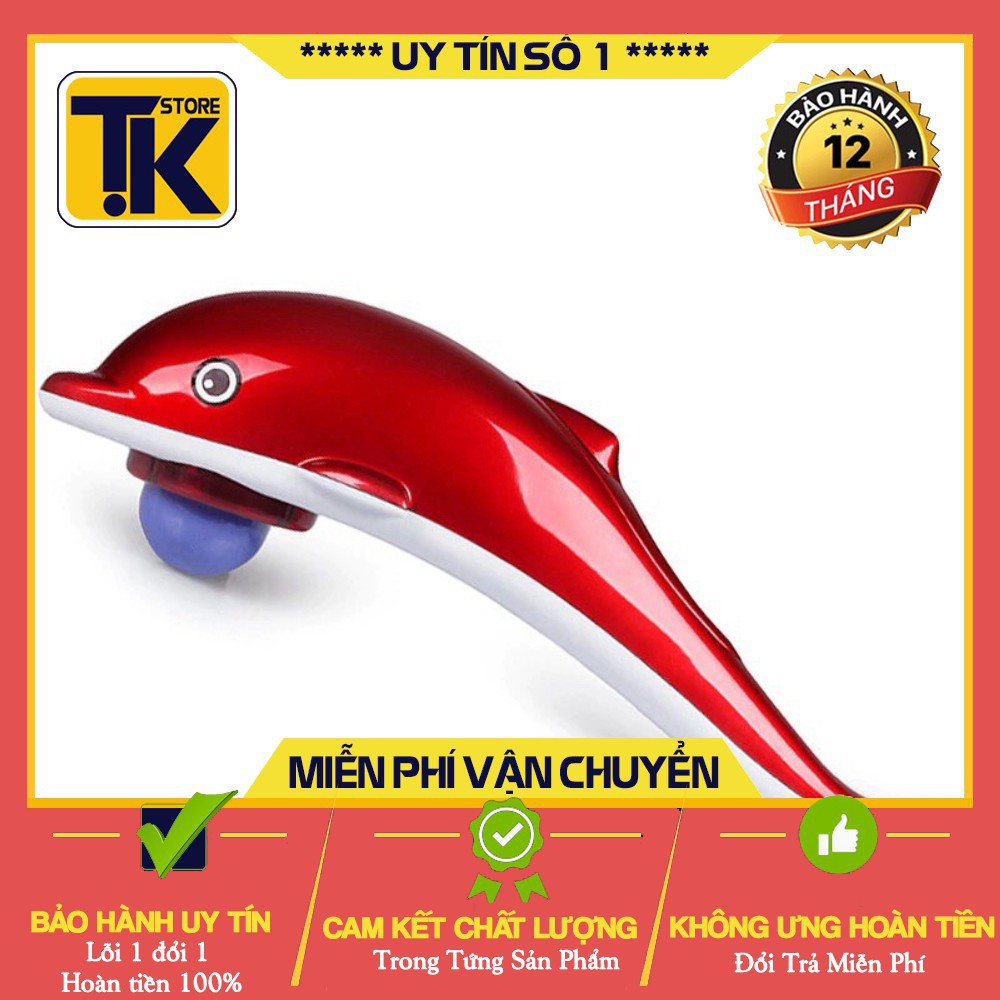 [Hàng Loại 1] Máy Massage Cầm Tay Cá Heo 3 Đầu RF-889 - Bảo Hành 12 Tháng