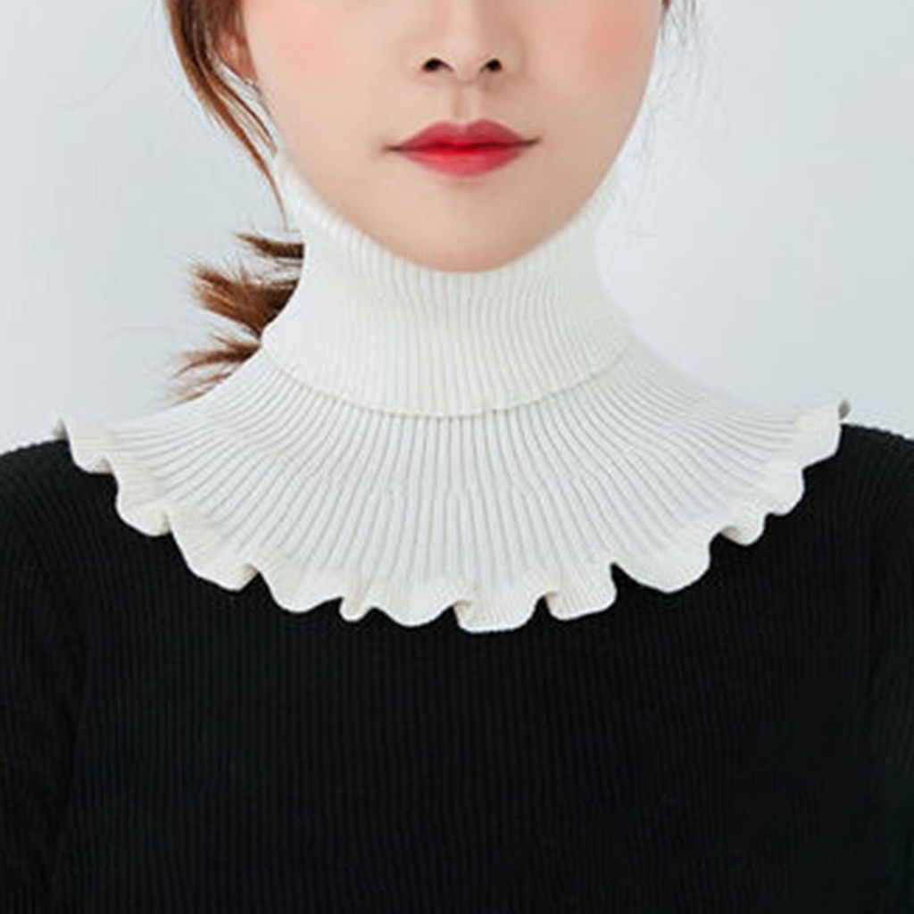 Cổ áo giả nhún bèo trang trí thời trang cho nữ