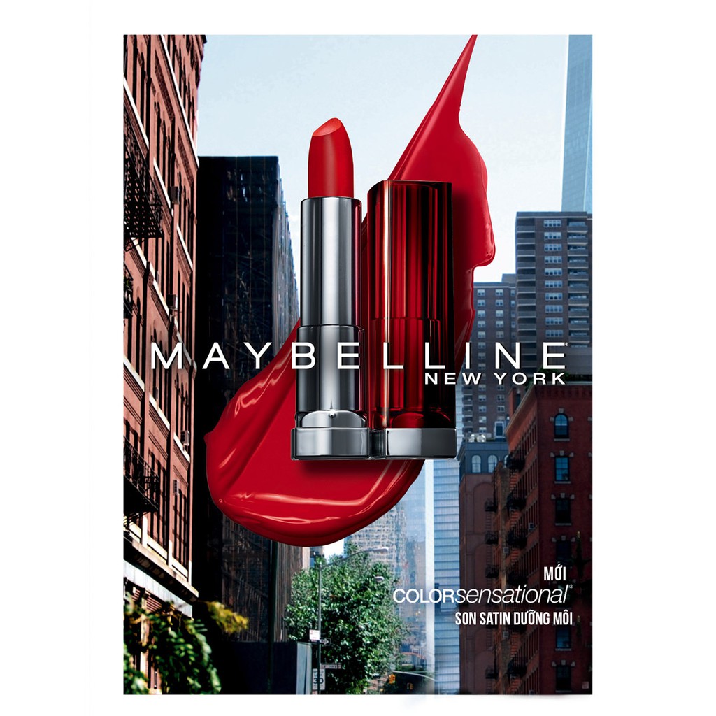 Son satin dưỡng môi Maybelline New York Color Sensational State Your Color 3.9g