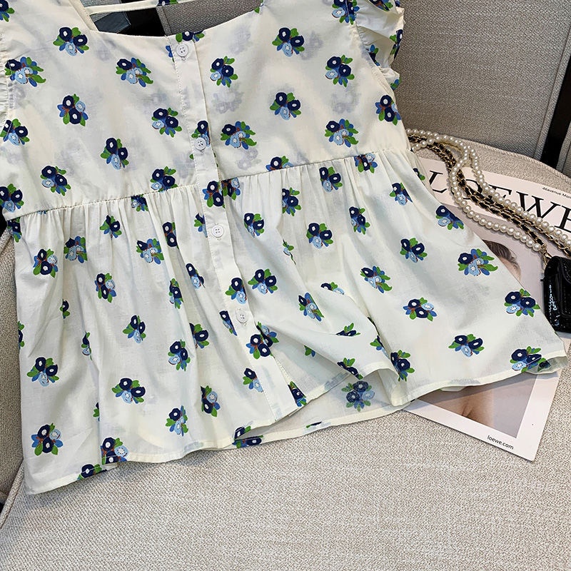 Áo Hoa Không Tay Thời Trang Mùa Hè Xinh Xắn Dành Cho Nữ