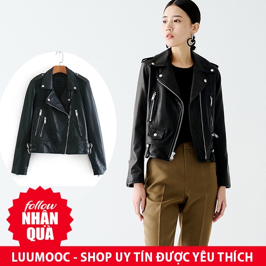 Áo da Zara phong cách moto AD7KK138N10