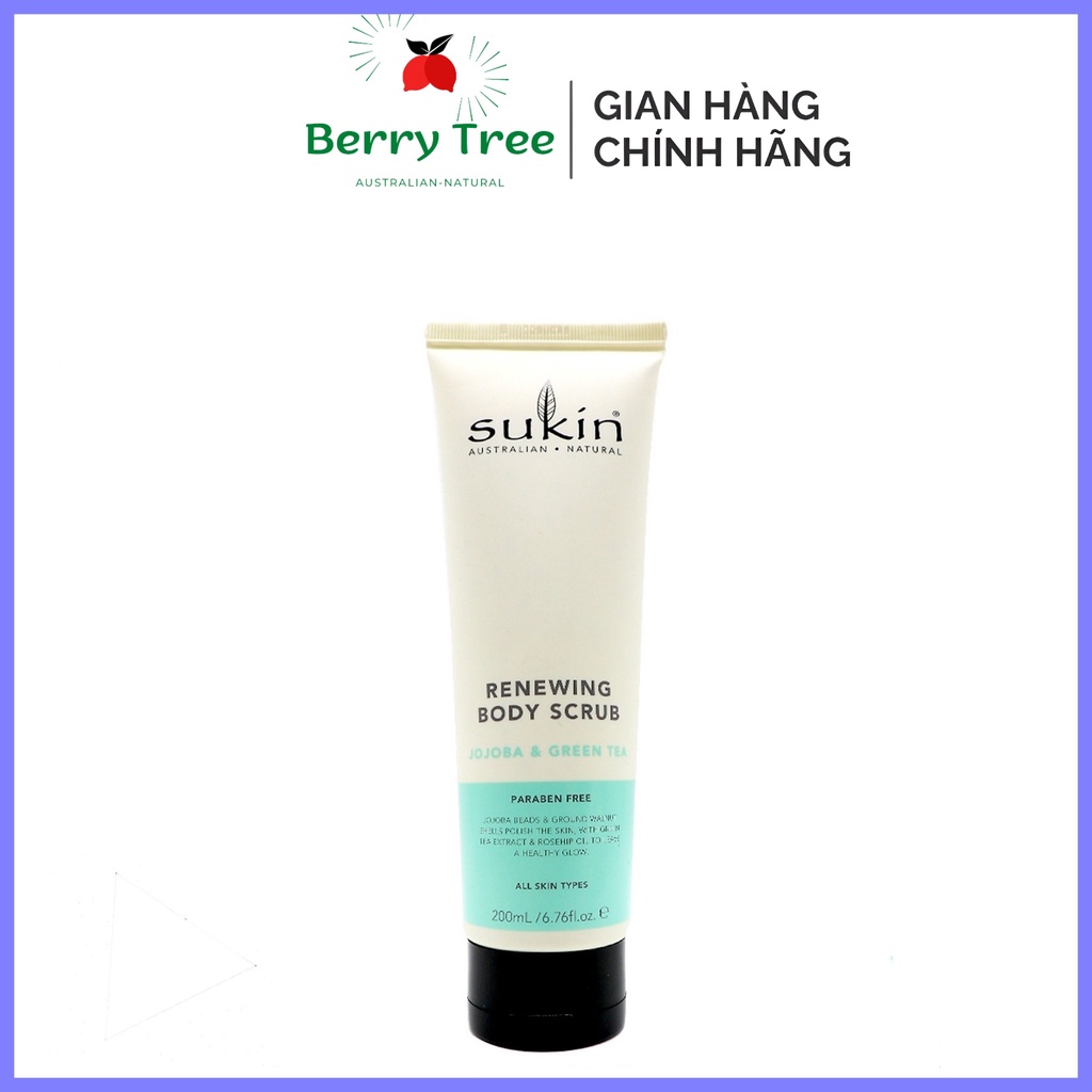 Tẩy Tế Bào Chết Thanh Lọc Da Toàn Thân Renewing Body Scrub Green Tea and Jojoba 200ml (BR)