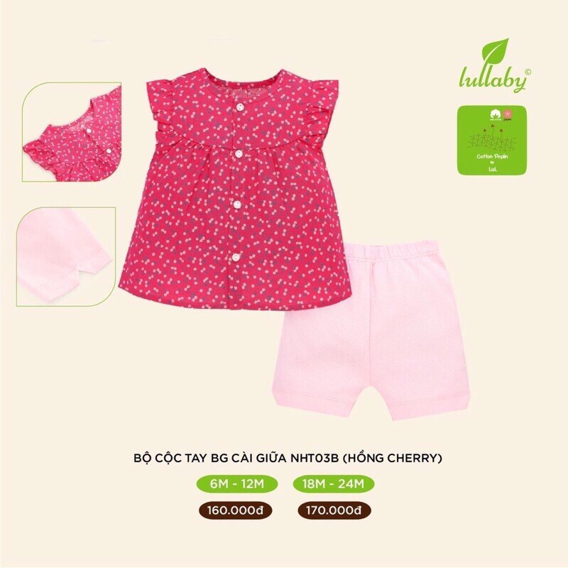 [XẢ KHO] Bộ cộc tay Poplin cotton Lullaby cao cấp cho bé trai/ bé gái