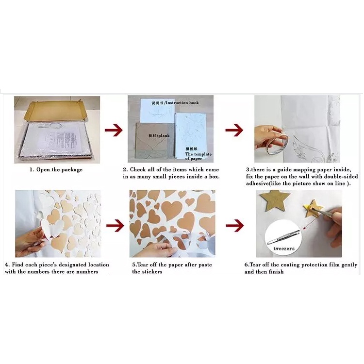 Gia đình tiếng Anh Tấm dán tường Acrylic 3D Không thấm nước Tường Sticker Phòng khách Phòng ngủ Phòng ăn Trang trí nội thất