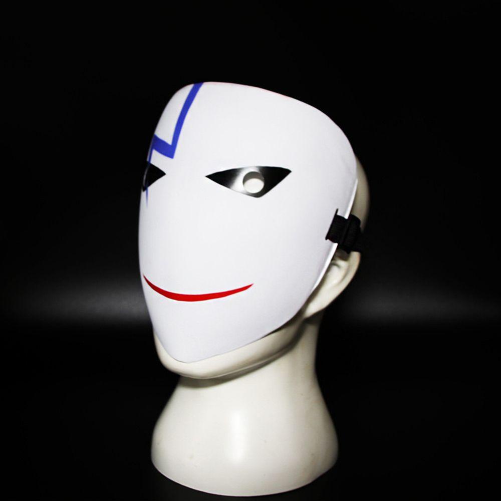 Cabezant anime mặt nạ thời trang phụ kiện bữa tiệc vui nhộn prop người lớn mặt nạ cosplay nụ cười trắng