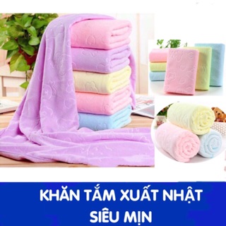 Set 2 khăn tắm xuất Nhật siêu mềm mịn
