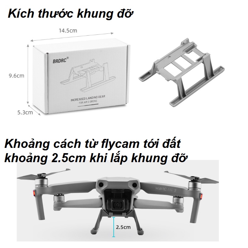 Phụ kiện flycam khung đỡ / giá đỡ flycam DJI mavic Air2 / Air 2S
