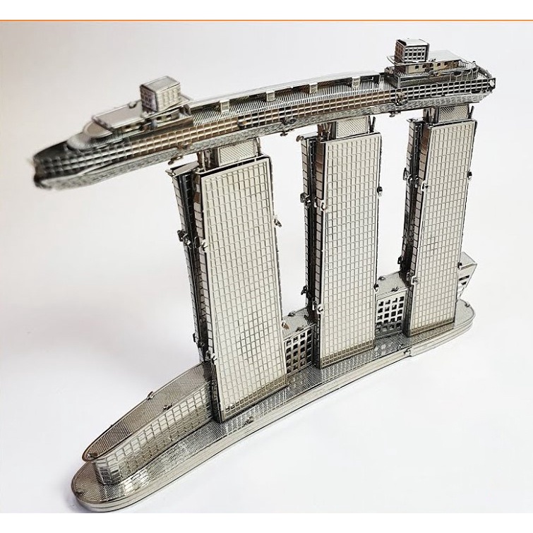 Mô Hình 3D Kim Loại Khách Sạn Marina Bay Sands (chưa ráp)
