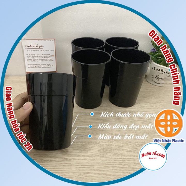 Combo 10 Cốc phíp uống nước nhựa Việt Nhật 330ml - Cốc nhựa chịu nhiệt cao cấp bền đẹp  - br 01288