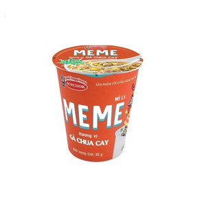 Thùng Mì ly MEME Đủ Vị (24 ly x 65g)