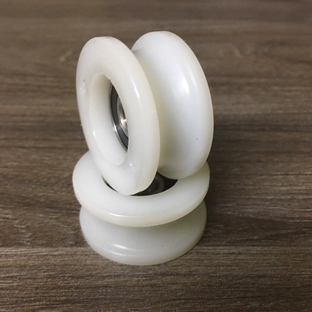 Bánh xe cửa lùa phi 42mm chịu lực, chịu tải dùng cho cửa lùa nhôm, cửa lùa sắt, cửa kính Rãnh H, Rãnh U, Rãnh V