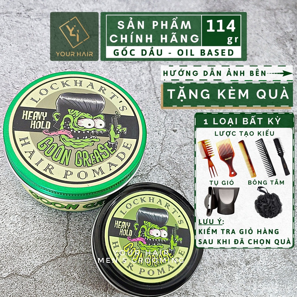 Pomade tạo kiểu Lockhart's Lemon Goon Grease - 114 gram | Gốc dầu