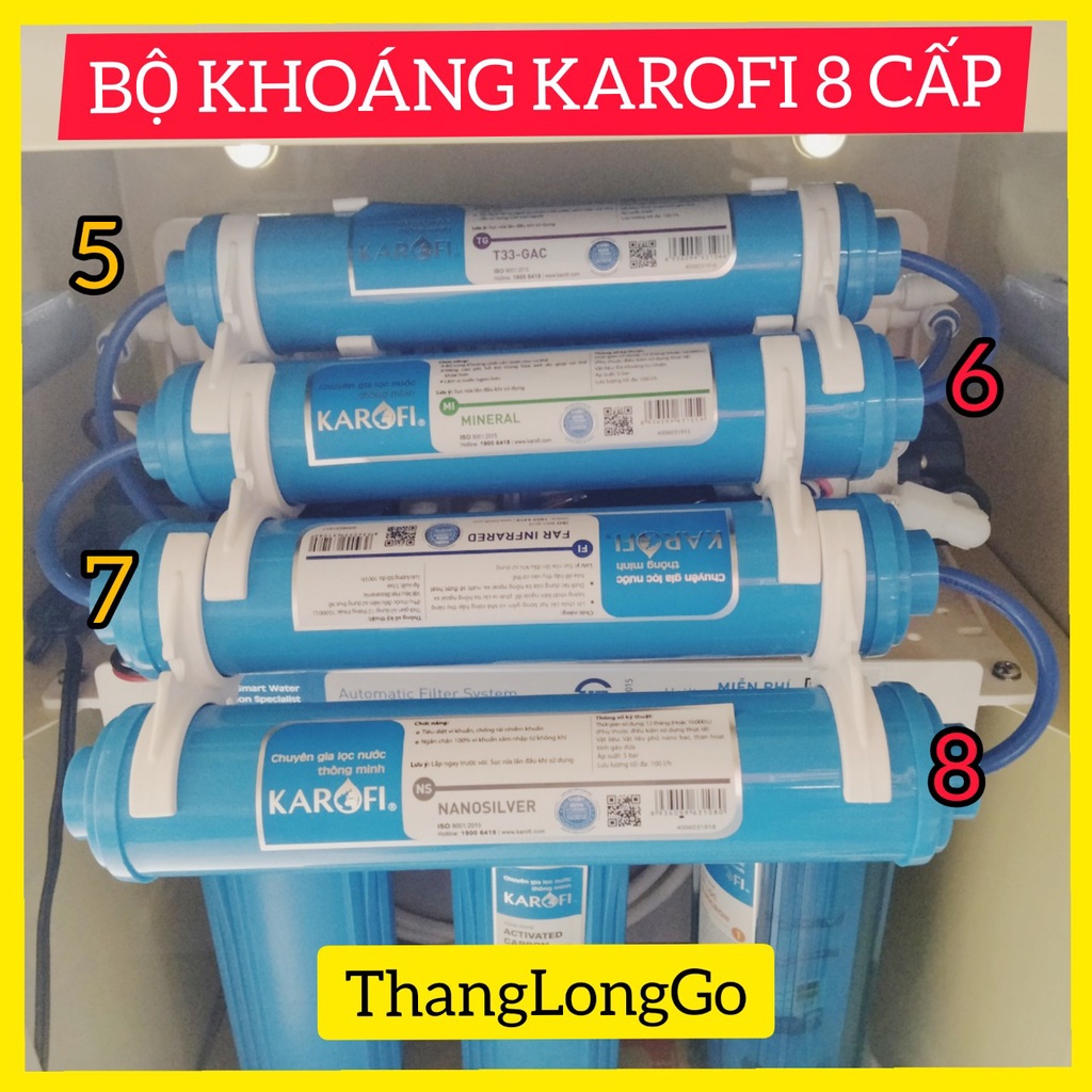 [UY TÍN SỐ 1] Combo 7 lõi lọc nước Karofi chính hãng | Gồm 4 số 1; 2 số 2; 1 số 3 Karofi