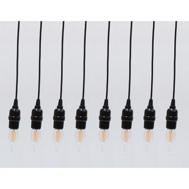 Bộ 8 dây đèn thả cổ điển Vintage bóng led Edison hình nến C35 4w
