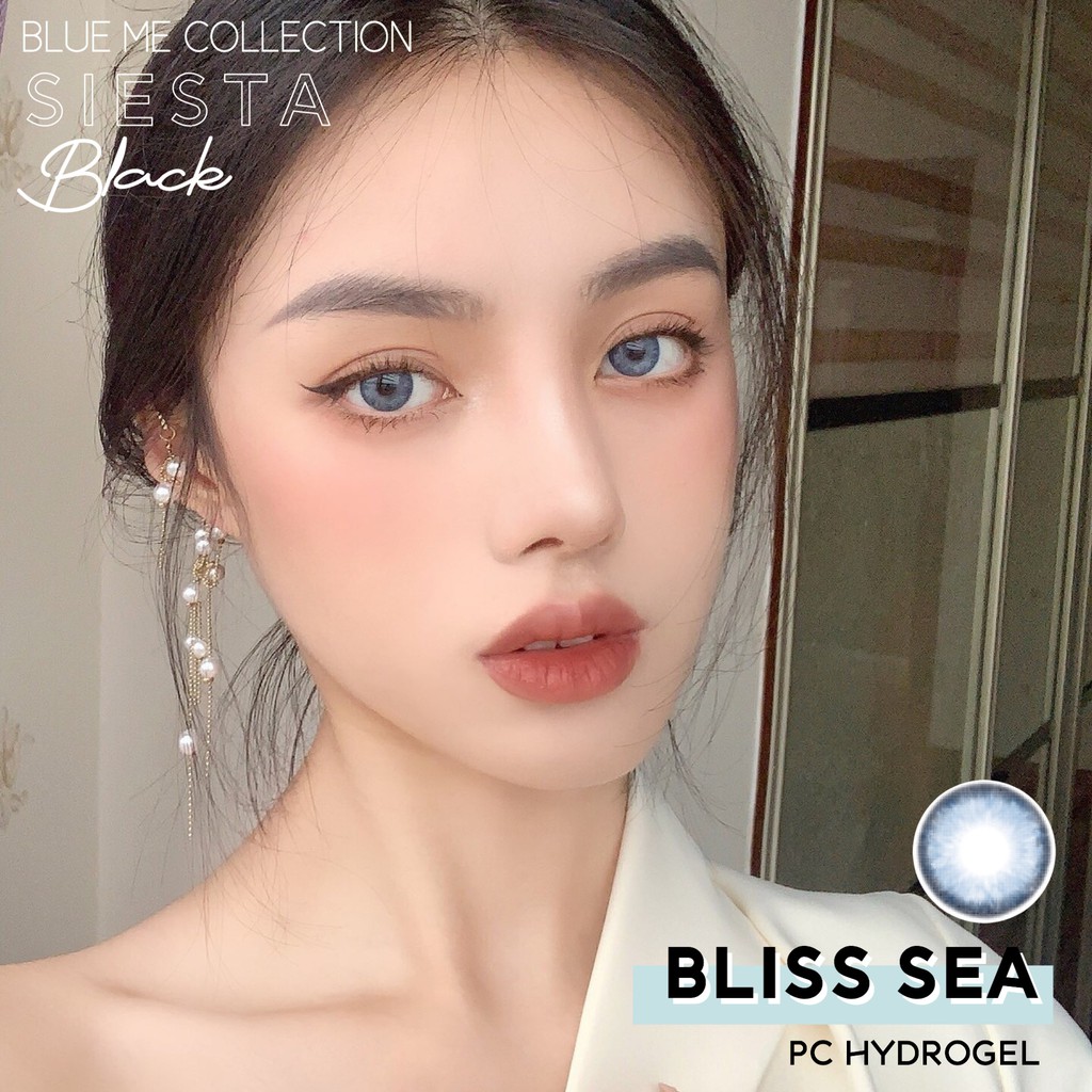 Kính Áp Tròng xanh tiên cá Siesta Black Bliss sea dành cho mắt nhạy cảm - Pc Hydrogel | Hạn sử dụng 6 tháng