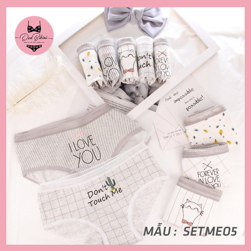 Quần Lót nữ Cotton kháng khuẩn thoáng mái hình mèo dễ thương mã 3126