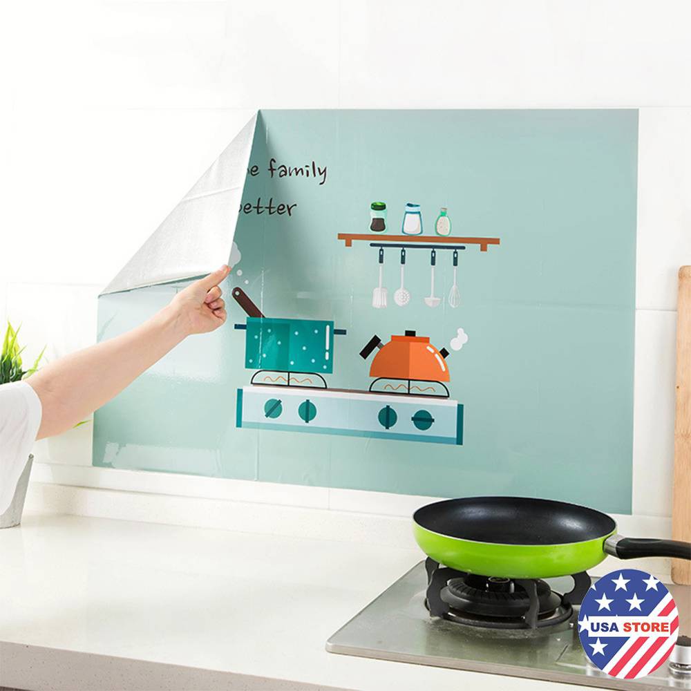 Miếng Dán Cách Nhiệt Trang Trí Nhà Bếp DECOR CHIBI, Không Thấm Nước Dầu Mỡ, Decal Dán Tường 60X90Cm | BigBuy360 - bigbuy360.vn