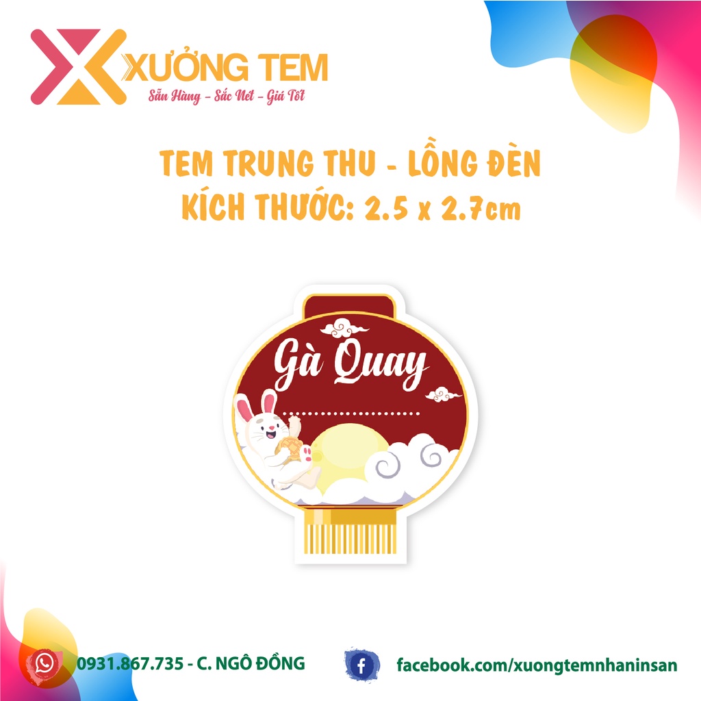 Tem Dán, Nhãn Dán Nhân Bánh Trung Thu, Hình Lồng Đèn Mới, Rất Nhiều Nhân Lạ Đặc Biêt
