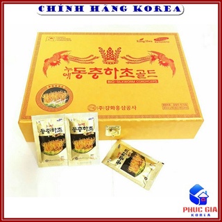 Đông Trùng Hạ Thảo Hộp Gỗ Vàng 60 Gói Thượng Hạng - Ổn Định Huyết Áp. Phòng Ung THư