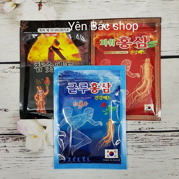 Combo 5 Gói cao dán hồng sâm hàn quốc chính hãng Power, gói 20 miếng - Hỗ trợ giảm đau lưng, đau vai gáy, căng cơ