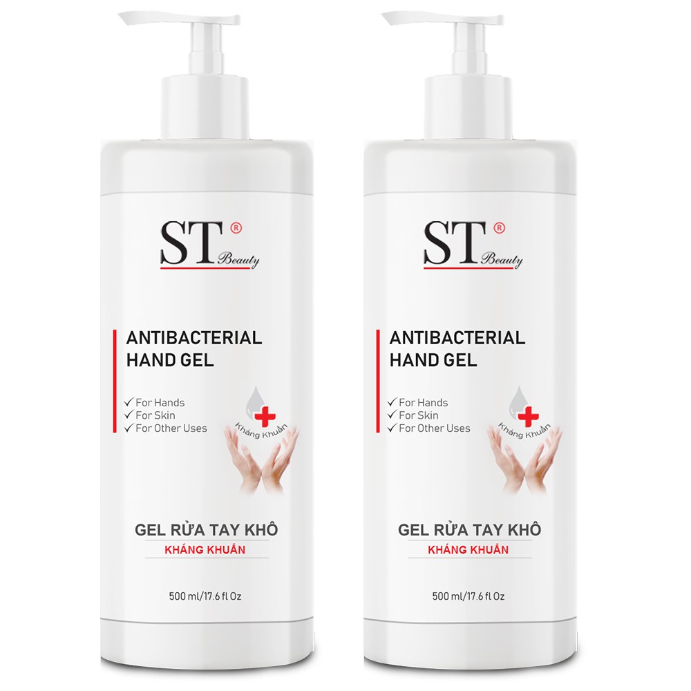 Combo 2 gel rửa tay khô  st beauty 500ml – hiệu quả làm sạch da vượt trội - làm mềm mịn & cân bằng độ ấm cho da