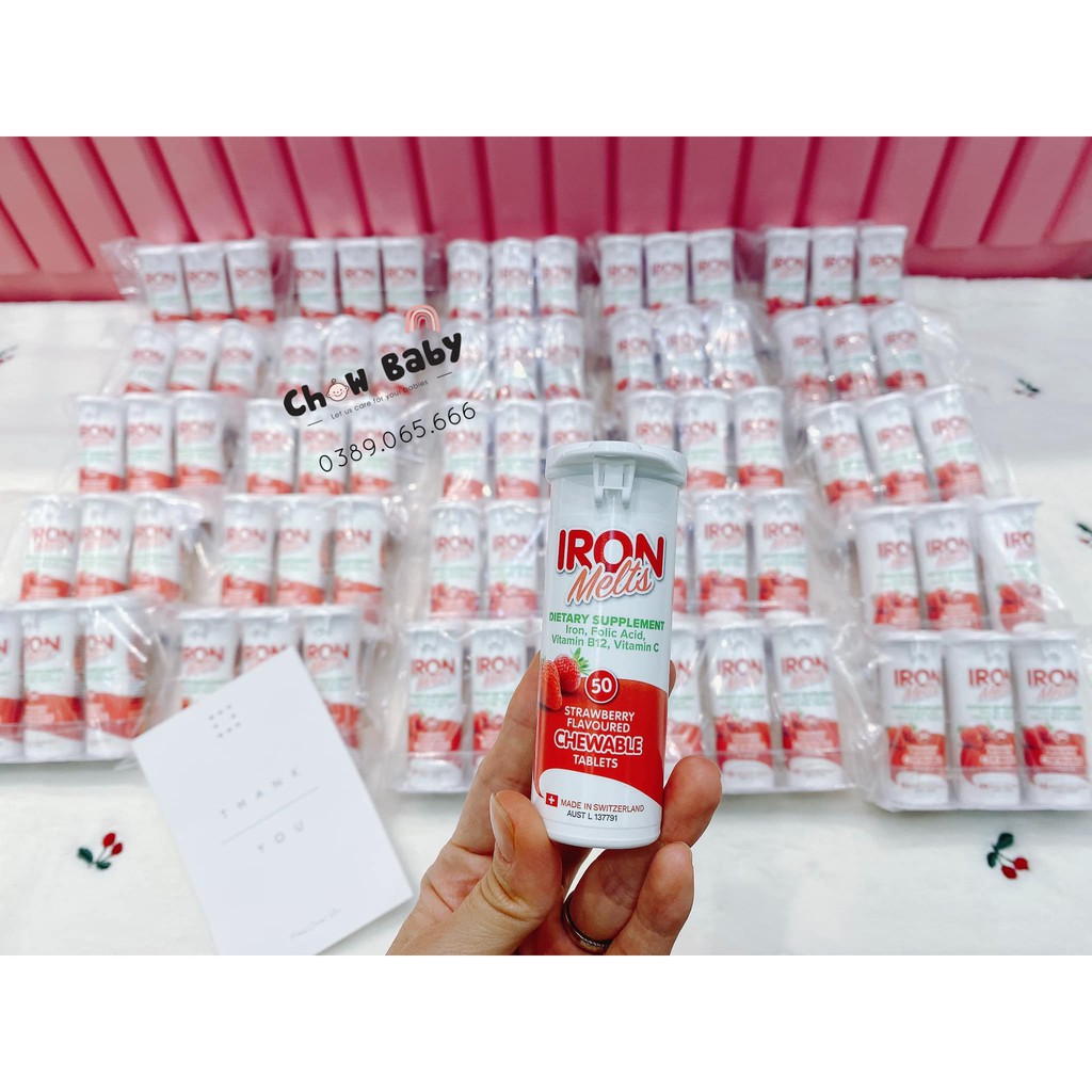 Sắt ngậm Iron melts vị dâu