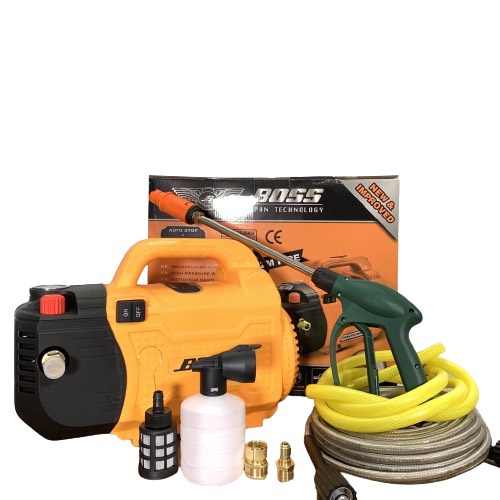 Máy rửa xe cao áp.Máy rửa xe có chỉnh áp BOSS - 3000W dây dài 12M Bảo hành 1 Năm