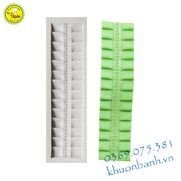 Khuôn silicon ốp viền miệng hũ vàng / ốp viền xếp li