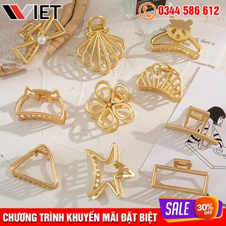 Kẹp tóc kim loại size vừa phong cách châu âu retro sang trọng