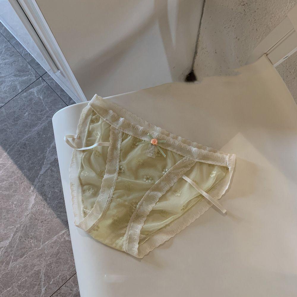 OCEANMAP Quần Lót Dây Ruy Băng Mỏng Thoáng Khí Phong Cách Nhật Bản Cho Nữ