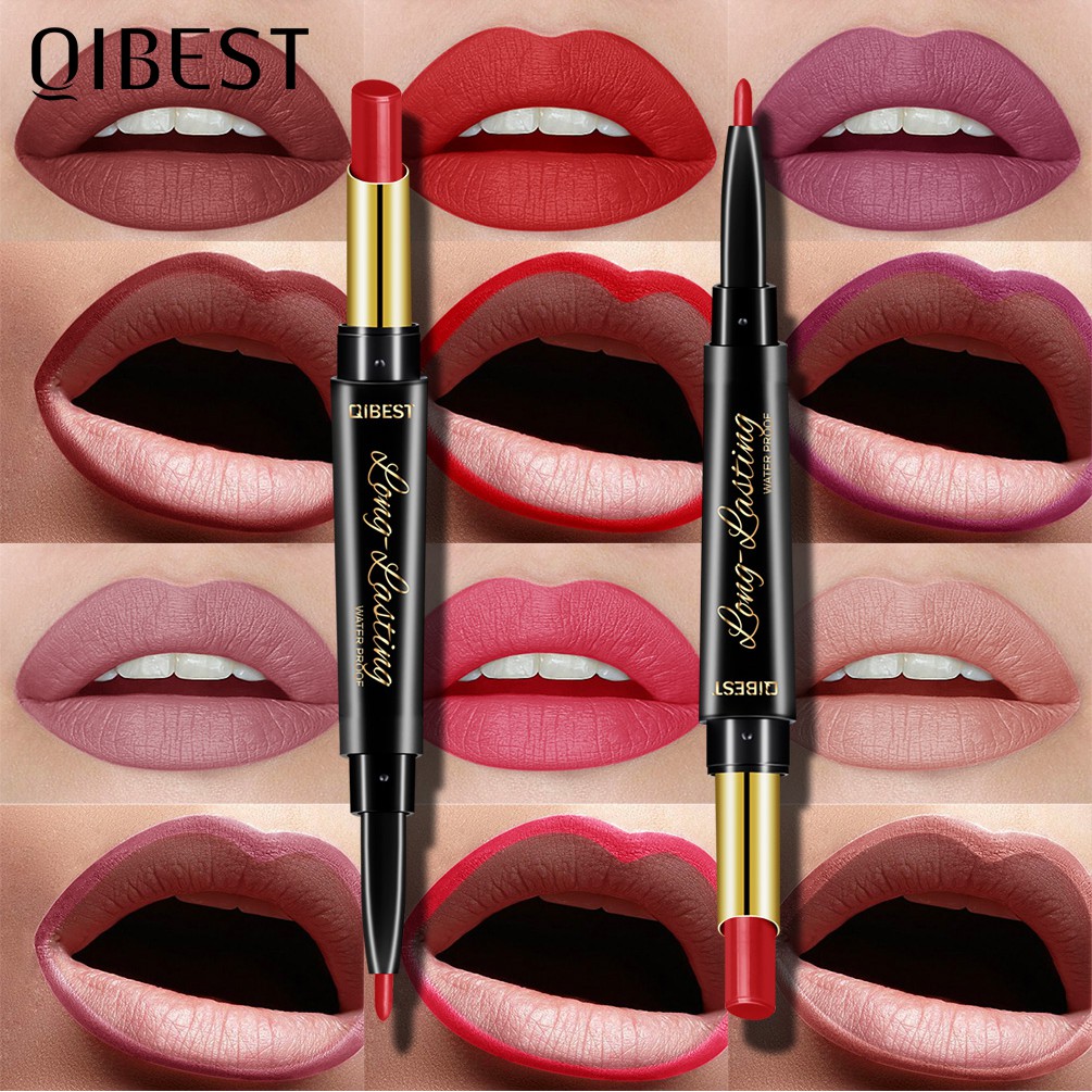 Son môi QIBEST 2 trong 1 chống thấm nước lâu trôi 21g | BigBuy360 - bigbuy360.vn
