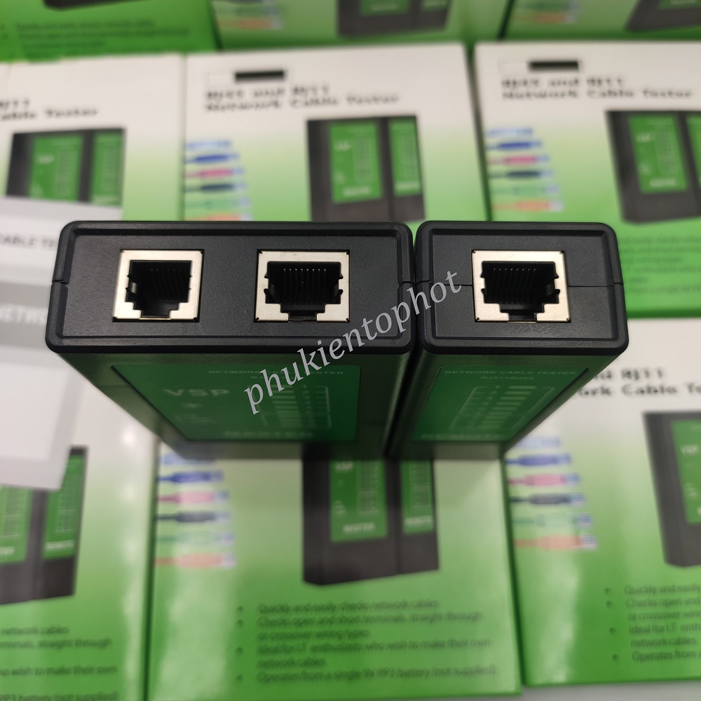 Hộp Test Cáp Mạng  Rj45 Kèm Pin