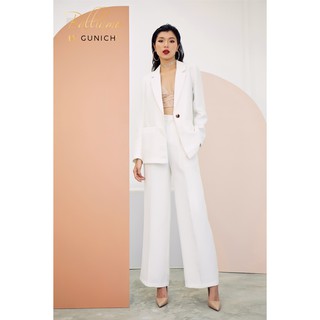 Áo blazer tafta trắng Gunich