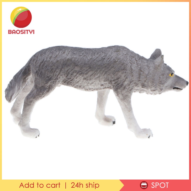 [Baosity1] Mô Hình Sói Xám Đứng 3 Inch Đồ Chơi Giáo Dục Tự Nhiên Cho Trẻ Em