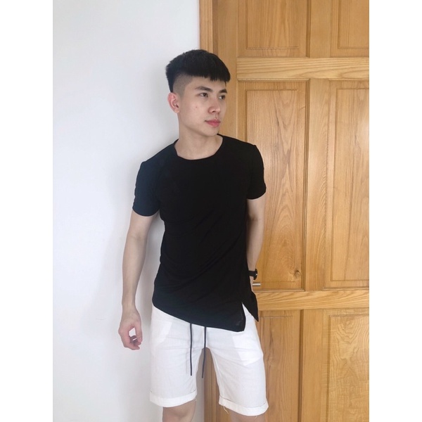 áo thun tà xéo trơn Nô Store