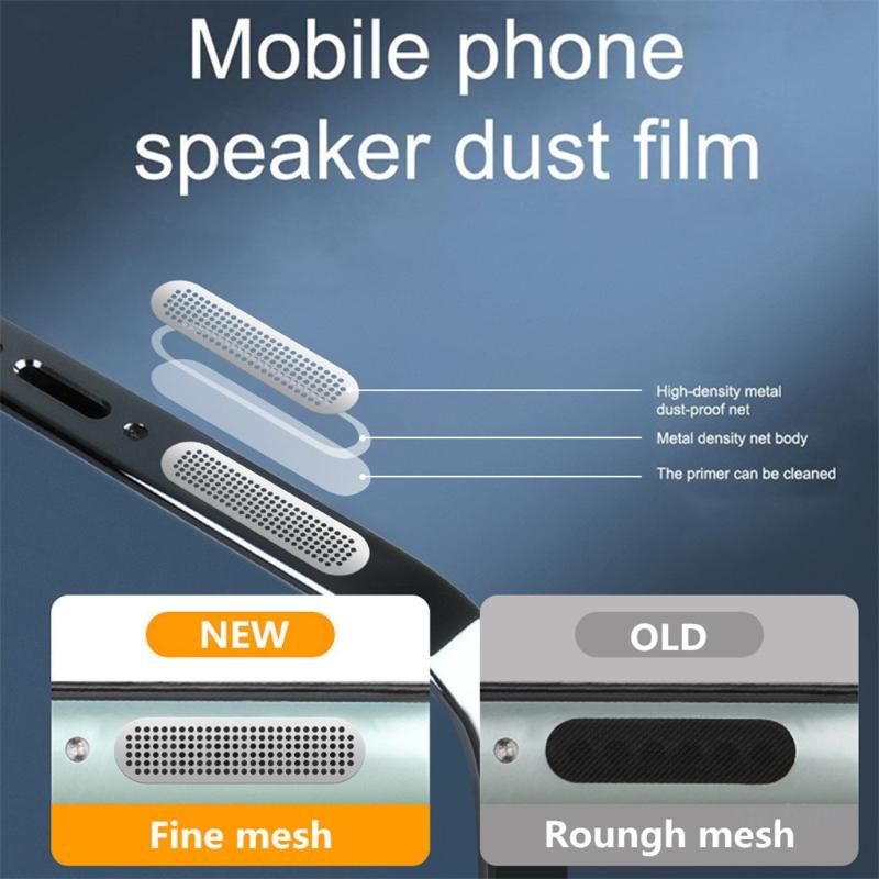 Bộ 8 Miếng Dán Loa Chống Bụi Bằng Kim Loại Dành Cho iPhone 13 12 11Pro